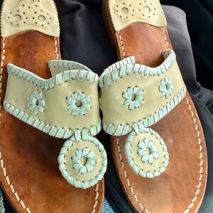 Stylish Jack Roger’s Tan and Cream Women's Sandals